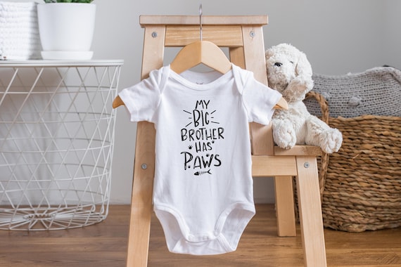 My Big Brother Has Paws Onesie®, Cat Onesie®, Fur Baby Onesie®, Crazy Cat Baby, Show Me Your Kitties, Funny Baby Onesie®