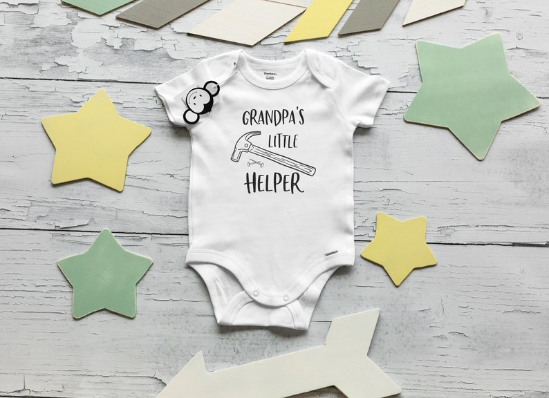 Grandpa's Little Helper Onesie®, Grandpa Onesie®, I Love Grandpa, Grandpa's Favorite, Baby Shower Gift, Funny Baby Onesie, Cute Baby Onesie image 2