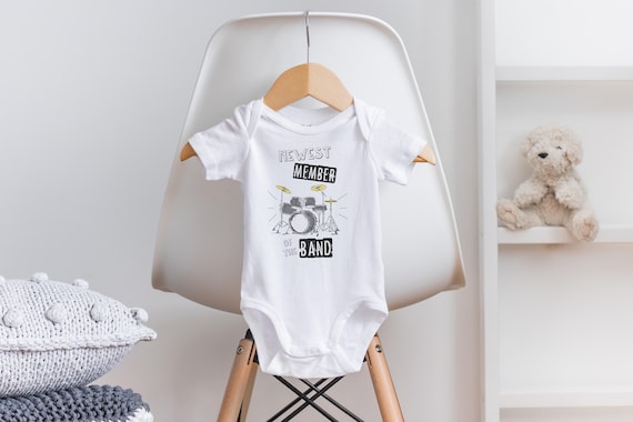 Newest Member Onesie®, Drummer Onesie®, Baby Shower Gift, Music Onesie®, New Baby Gift, Unique Baby Gift, Rocker Baby Clothes, Rock n Roll