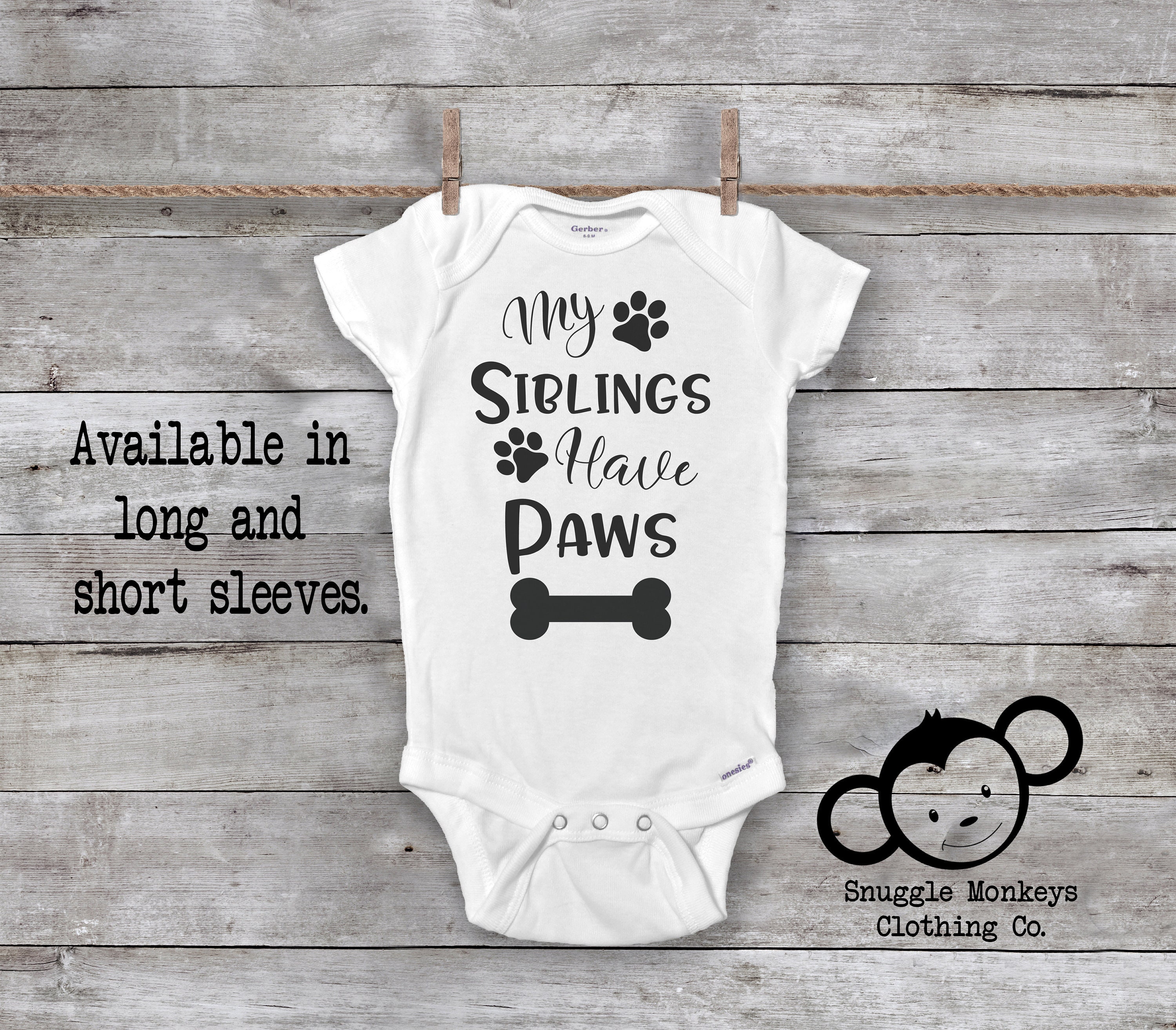 my siblings have paws onesie