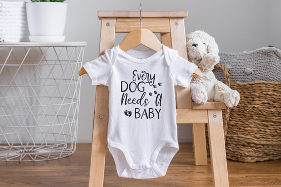 Every Dog Needs a Baby Onesie®, Pregnancy Reveal Onesie, Dog Onesie, Dog Pregnancy Announcement, Pregnancy Reveal to Grandparents