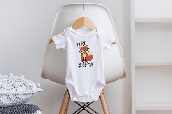 Zero Fox Given Onesie®, Funny Baby Onesie, Fox Baby Clothes, Baby Shower Gift, Hipster Baby Clothes, Baby Boy Clothes, Baby Girl Clothes
