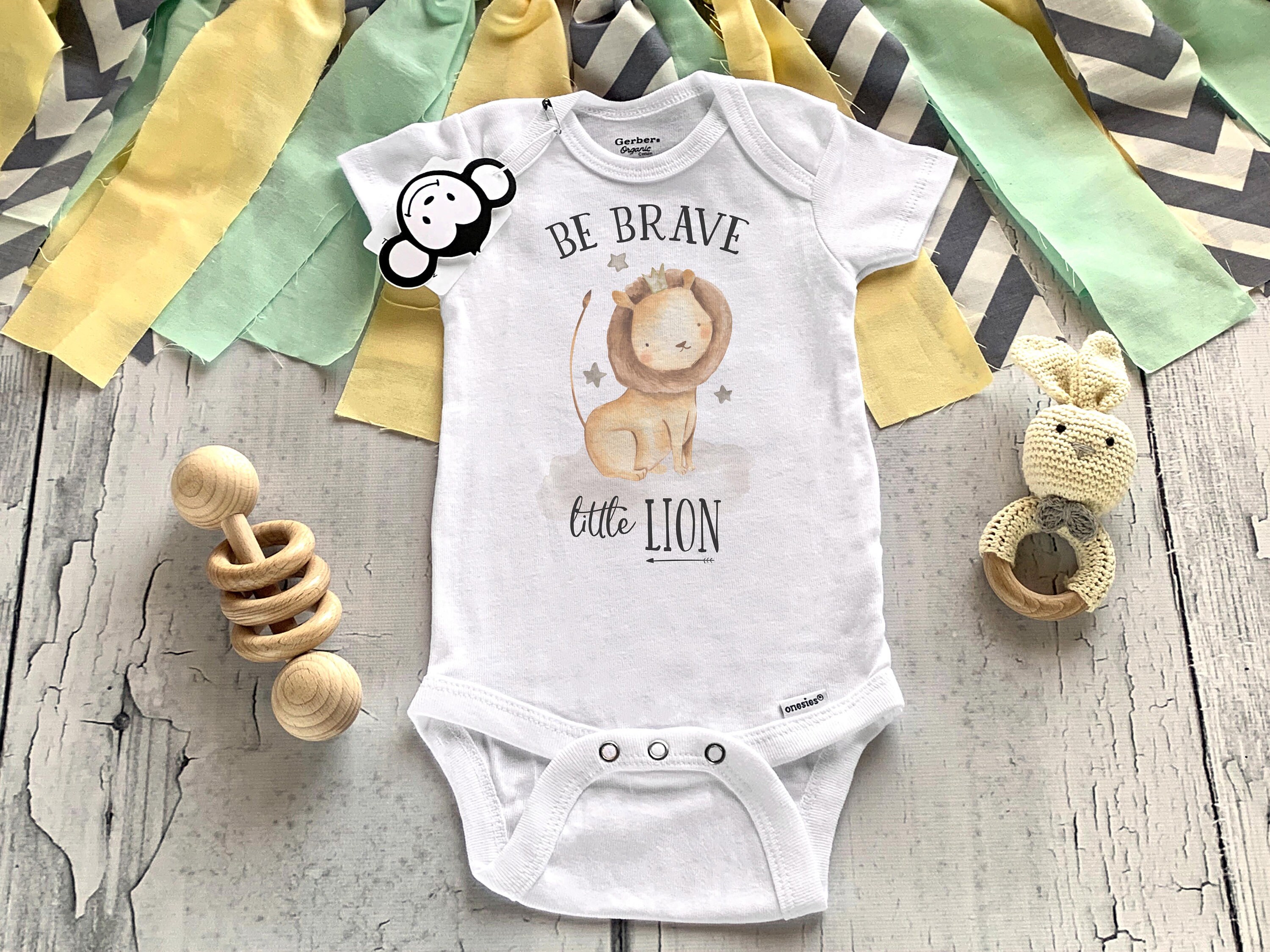 Personalised Baby Toddler Jungle Animals Printed Baby Grow Baby Shower Gift