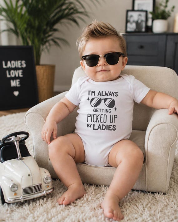 Funny Baby Onesie®: Ladies' Man Aviator Design