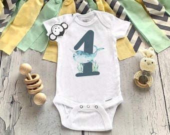Nanagang Narwhal Birthday Party Baby Short Sleeves Baby Onesies Simple Gray Nanagang Narwhal Birthday Party Baby Short Sleeves Baby Onesies Simple Gray