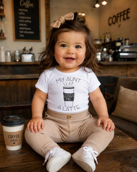 Aunt Loves Me a Latte Baby Onesie® - Funny Aunt Gift