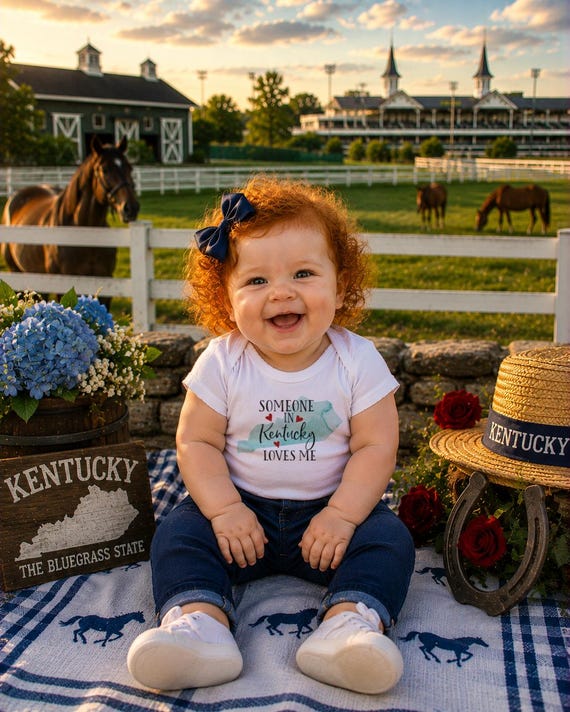 Kentucky Baby Onesie®: Watercolor State, Long Distance Gift