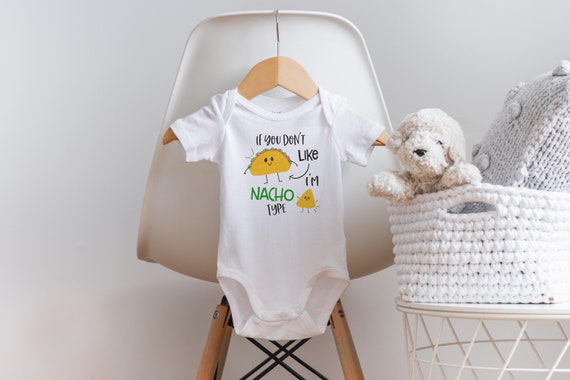 Nacho Baby Onesie®, Funny Baby Onesie®, Baby Shower Gift, Funny Baby Gift, Taco Baby Gift, Taco Baby Shower,  Mexican Food, Fiesta Onesie®