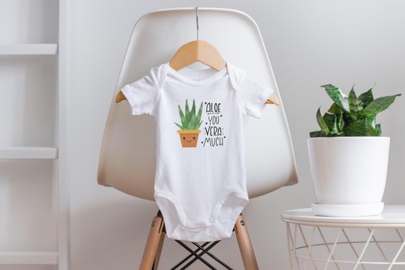 Aloe You Vera Much, Funny Baby Onesie®, Baby Shower Gift, Aloe You Vera Much, Hipster Baby Clothes, Unisex Baby Clothes, Funny Baby Gift