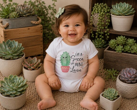 Funny Aunt Onesie, Cactus Design, Aunt Pregnancy Reveal