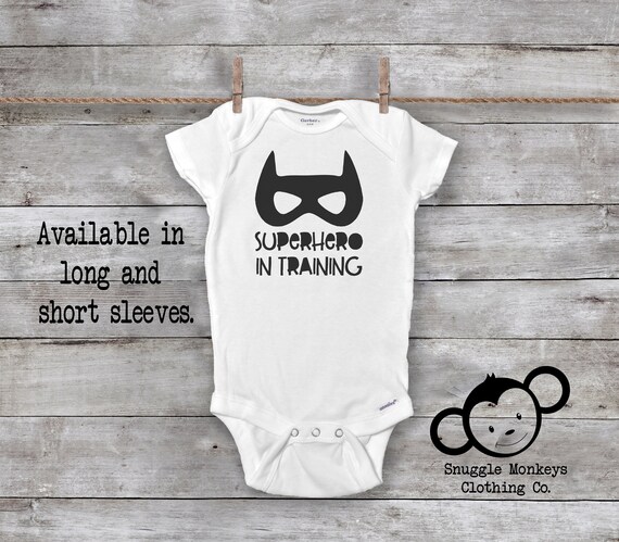 I/'m A Superhero in Training Newborn Baby Romper Bodysuit Long Sleeve Clothes Set