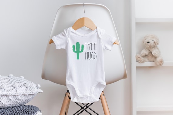 Free Hugs, Cactus Onesie®, Funny Baby Onesie®,Cactus Baby Clothes, Cactus Baby Shower, Baby Shower Gift, Cactus Baby Items, Cute Baby Onesie