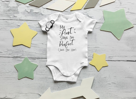 Aunt Onesie®, Funny Baby Onesie®, Aunt Baby Clothes, Auntie Onesie®, My Aunt Loves Me Onesie®, Funny Aunt Onesie®, Baby Shower Gift