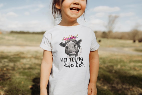 Heifer Toddler Shirt, Cow Toddler Shirt, Kids Cow Shirt, Country Toddler Outfit, Country Girl Shirt, Not Today Heifer Toddler Shirt