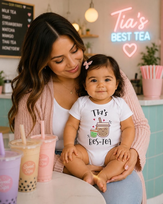 Tia's Bes-Tea Boba Onesie® Baby Shower Gift
