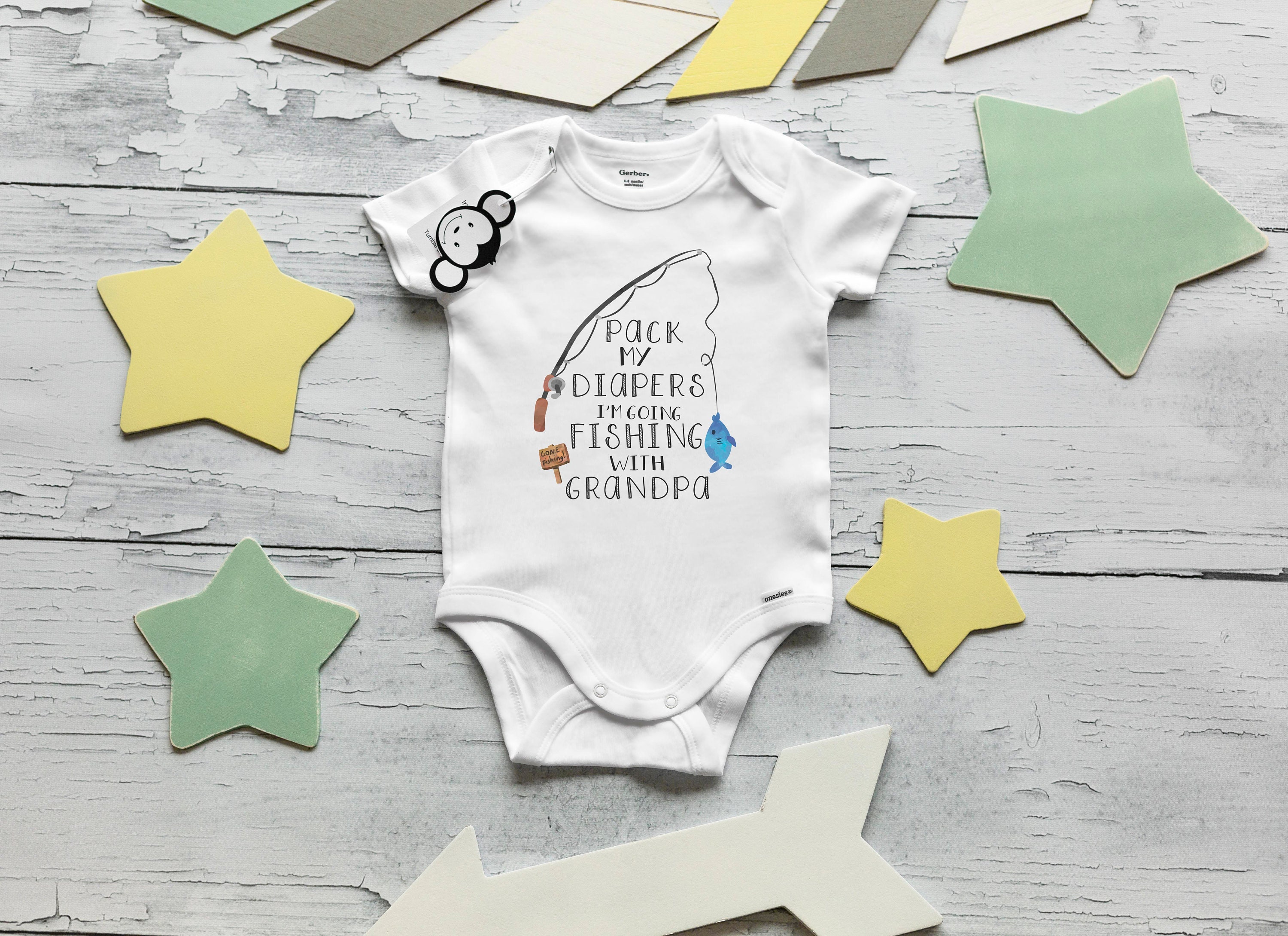 Grandpa's Fishing Buddy, Grandpa Onesie®, Grandpa's Favorite, Baby Shower  Gift, Fishing Onesie®, Fishing Baby Clothes, Pregnancy Reveal