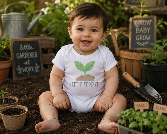 Little Sprout Onesie®: Funny Vegan Baby Outfit
