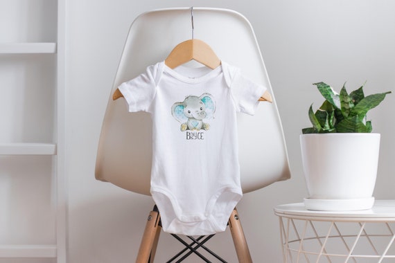 Baby Name Onesie®, Personalized Baby Gifts, Elephant Baby Clothes, Baby Boy Clothes, Unique Baby Gift, Baby Keepsake, Baby Shower Gift