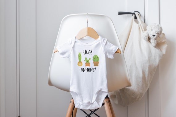 Free Hugs Onesie®, Funny Baby Onesie®,  Baby Cactus Onesie®, Cactus Baby Clothes, Baby Shower Gift, Unique Baby Gift, Cute Baby Onesie