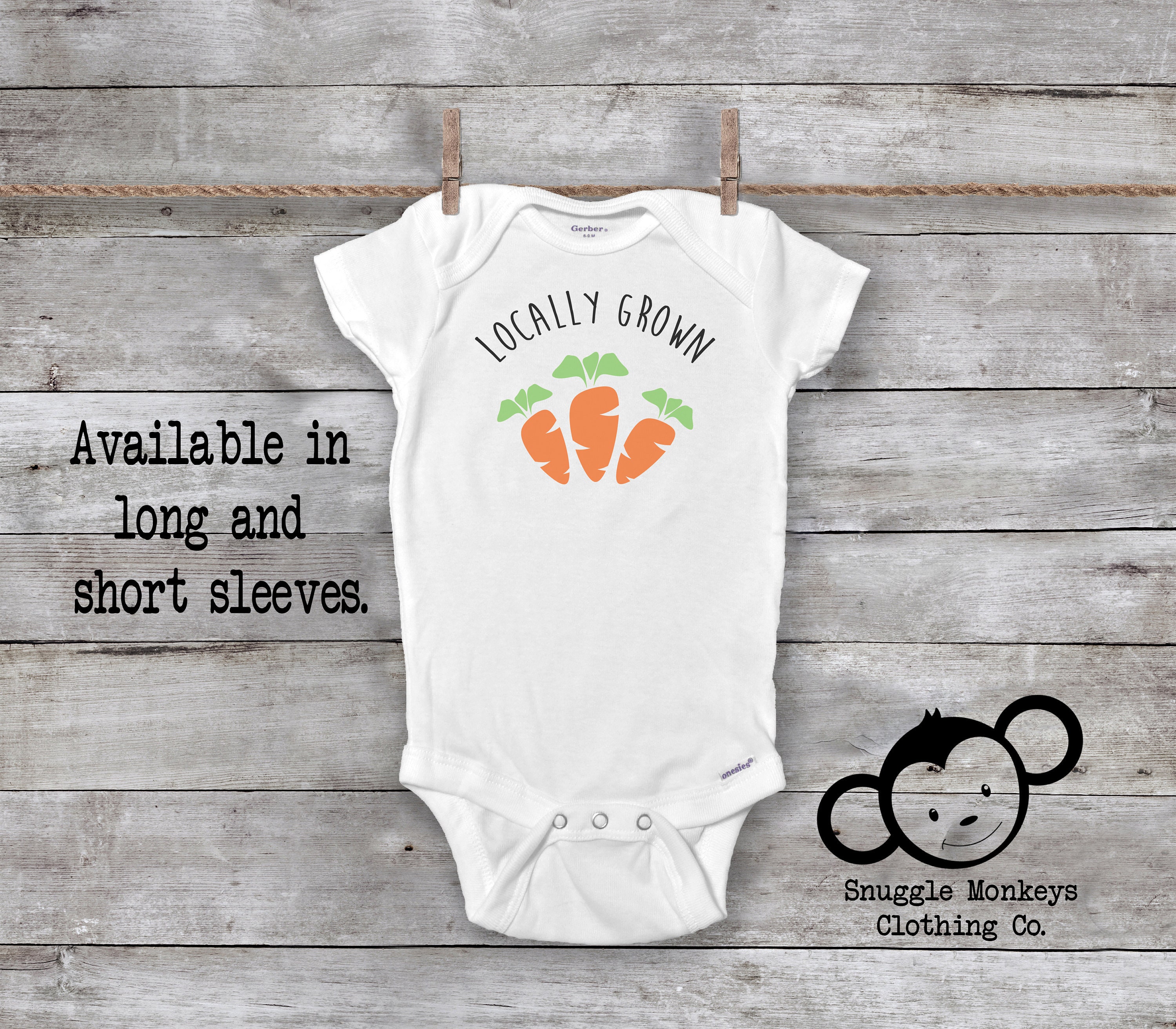 Locally Grown Onesie® Vegetable Onesie® Funny Baby Onesie® Etsy