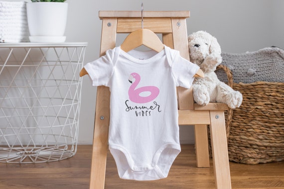 Summer Onesie®, Flamingo Baby Outfit, Flamingo Onesie®, Baby Shower Gift, Summer Baby Clothes, Cute Baby Onesie®, New Baby Gift