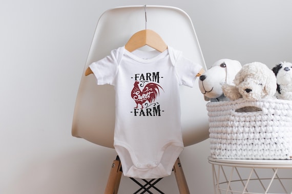 Rooster Onesie®, Farm Baby Shower, Country Baby Clothes, Baby Girl Clothes, Baby Farm Onesie®, Farm Baby Clothes, Baby Farm Clothes