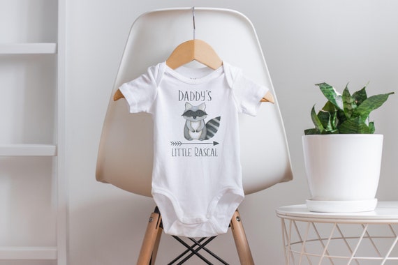 Raccoon Onesie®, Daddy Loves Me Onesie, I Love Daddy Onesie®, Baby Shower Gift, Dad to Be Gift, Daddy's Boy, Raccoon Baby Clothes, Baby Boy