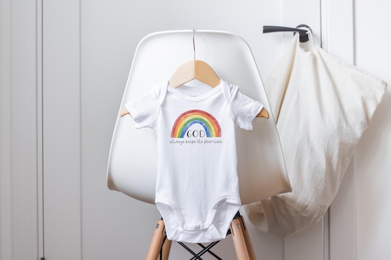 God's Miracle Onesie®, Rainbow Onesie®, Christian Onesie®, Miracle Baby Onesie®, Rainbow Baby Gift, Christian Rainbow, Baby Announcement,