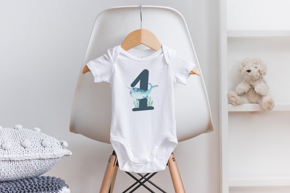 Narwhal First Birthday Onesie®, Narwhal Onesie®, First Birthday Shirt, Baby Birthday Outfit, Cute Birthday Outfit, Narwhal Birthday Outfit