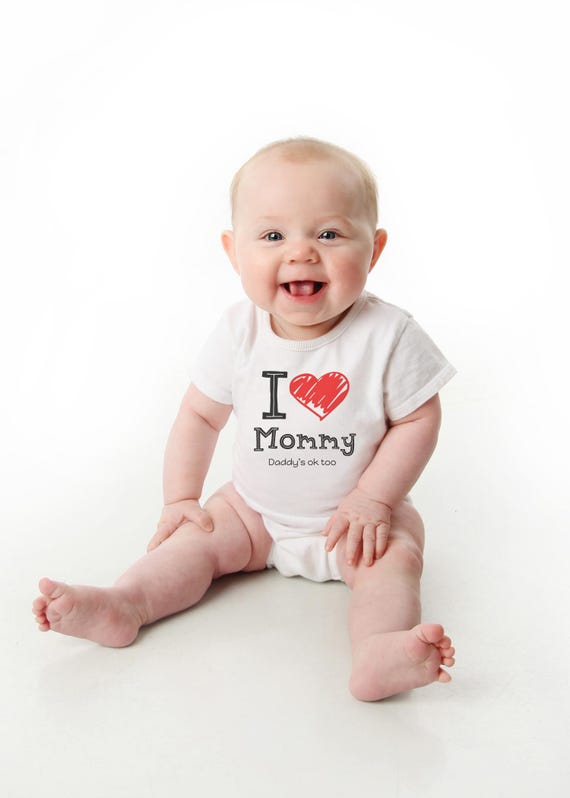 I Love Mommy  Onesie®, Funny Baby Shower Gift