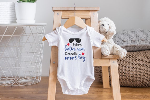 Mama Onesie®, Mama's Boy Onesie®, Funny Baby Onesie®, Baby Shower Gift, Baby Boy Gift, Baby Boy Clothes, Mama Loves You, Cute Baby Onesies®