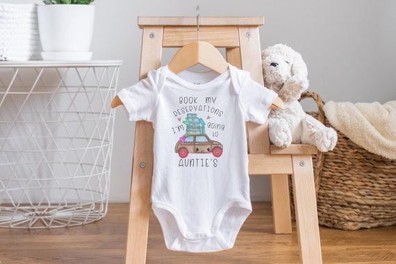Going To Auntie's Onesie®, Auntie Baby Clothes, Auntie Onesie®, Roadtrip Baby Outfit, New Baby Gift, Aunt Reveal, Baby Shower