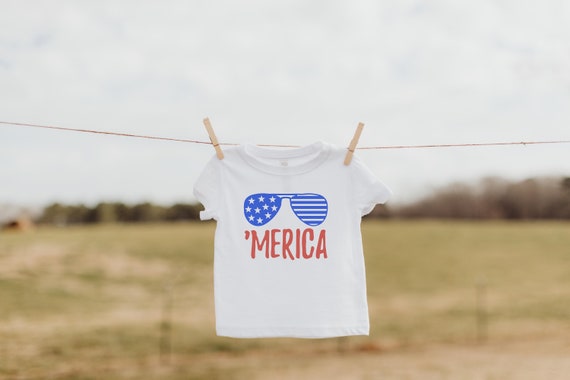 Merica Toddler Shirt, 4th of July Boy Shirt, Funny Kids Shirts, 4th of July Outfit, Toddler Boy Clothes