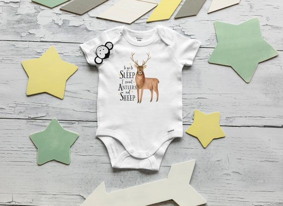 Deer Baby Onesie®, Deer Antler Onesie®, Daddy's Hunting Buddy, Baby Deer Outfit, Baby Boy Clothes, Deer Baby Shower, Baby Shower Gift