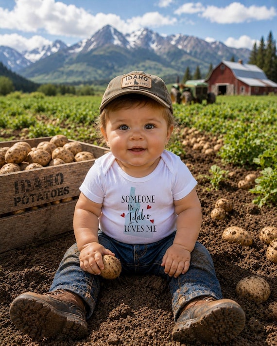 Idaho Baby Onesie®: Someone in Idaho Loves Me, State Gift