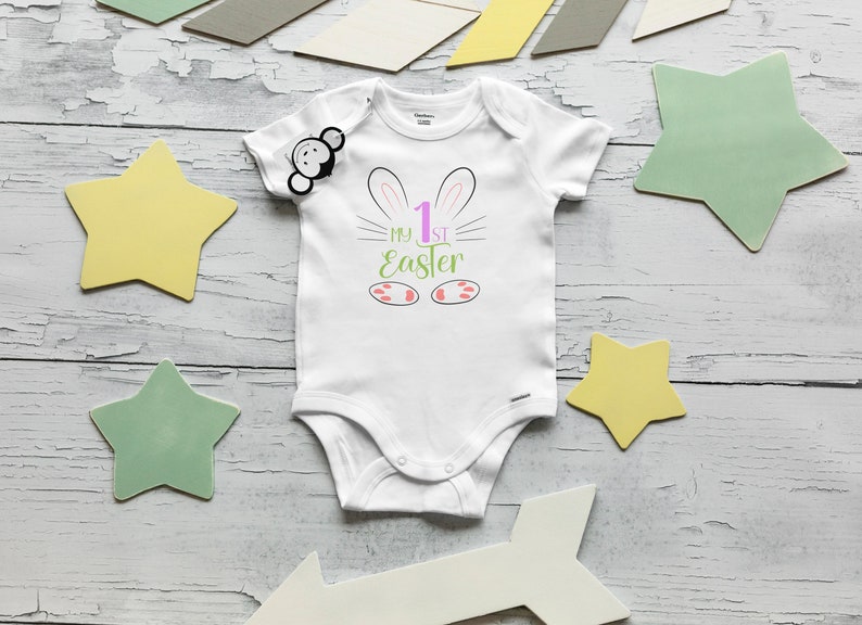 My First Easter Onesie®, Easter Onesie®, Easter Baby Outfit, Easter Baby Clothes, Easter Baby Onesie®, Easter Outfit image 2