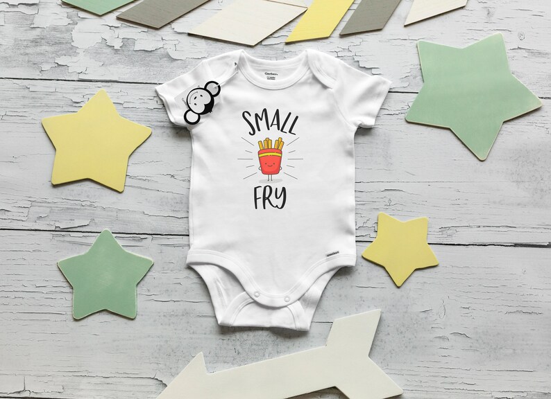 Small Fry Onesie®, Funny Baby Onesie®, Baby Shower Gift, Food Baby Clothes, French Fries Onesie®, Baby Girl Clothes, Baby Boy Clothes image 2