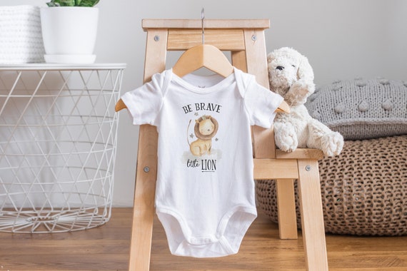 Be Brave Little One, Lion Baby Outfit, Safari Animals, Baby Shower Gift, Jungle Onesies®