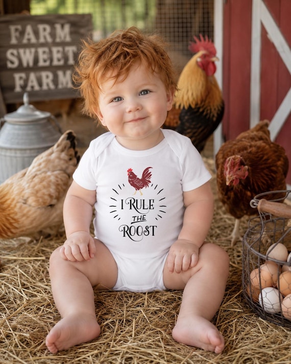I Rule the Roost Onesie®: Chicken Farm Baby Clothes