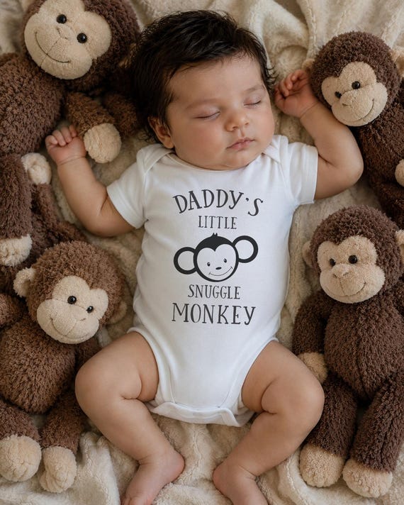 Daddy's Little Snuggle Monkey Onesie®, Baby Shower Gift