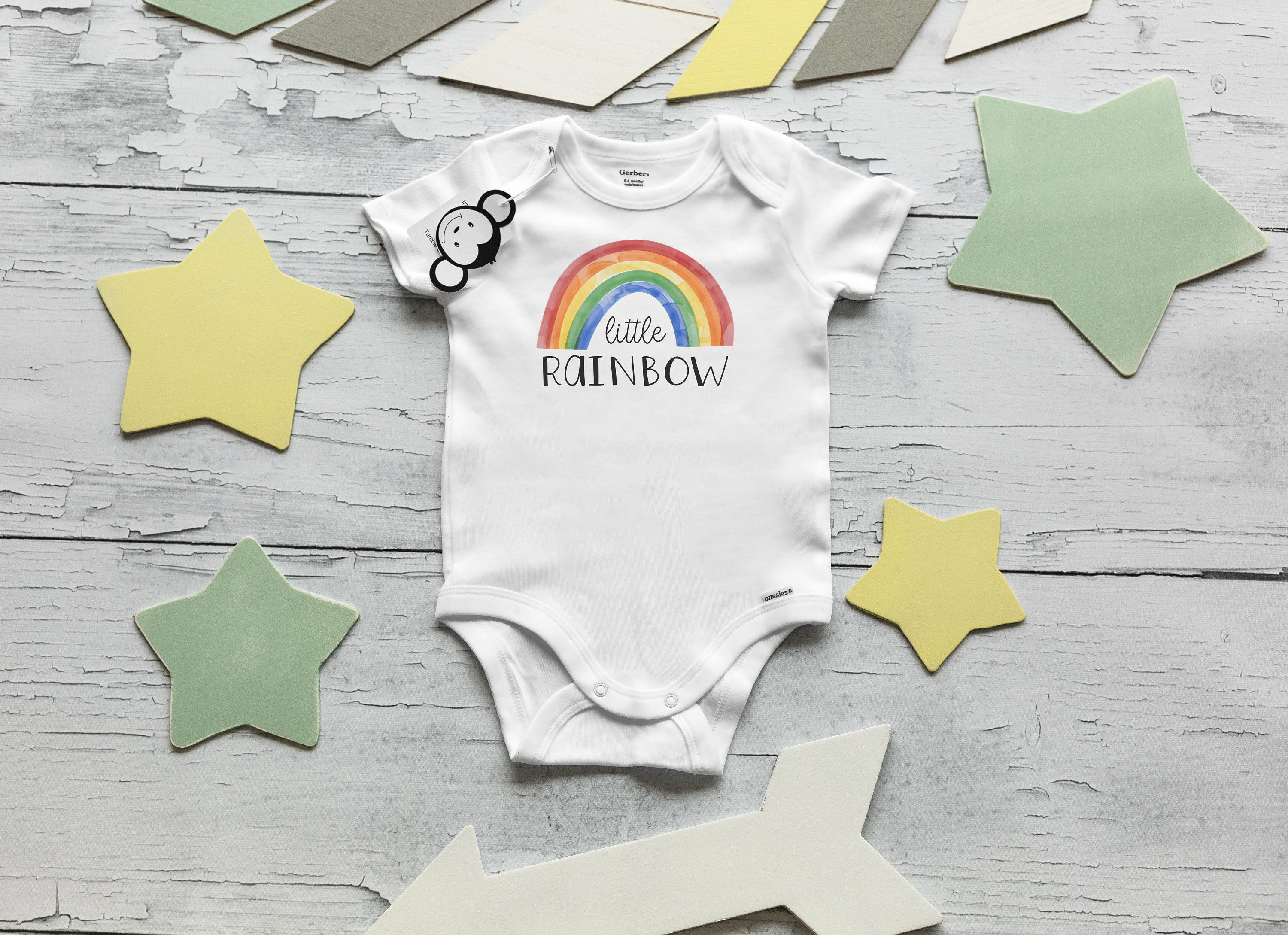 Rainbow onesies clearance
