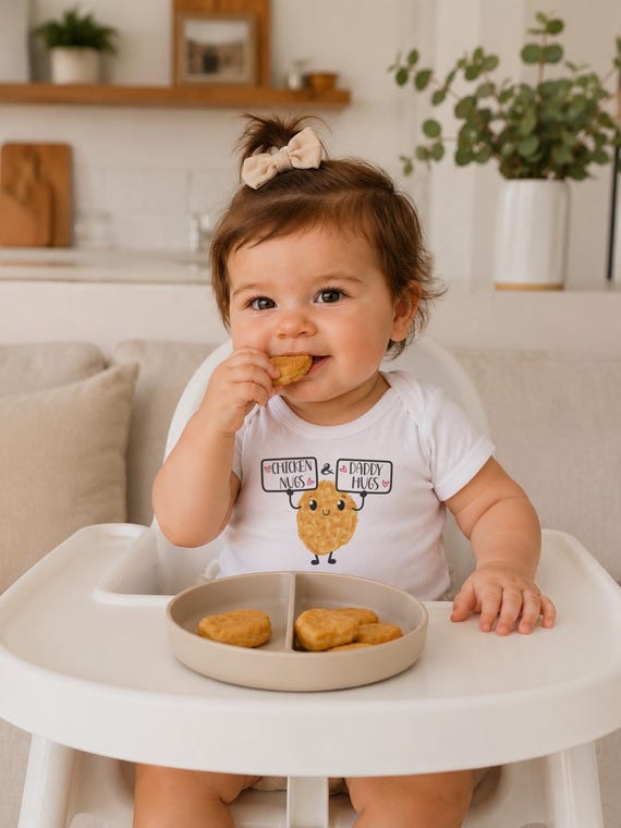 Chicken Nugget Onesie®, Daddy Hugs Baby Bodysuit