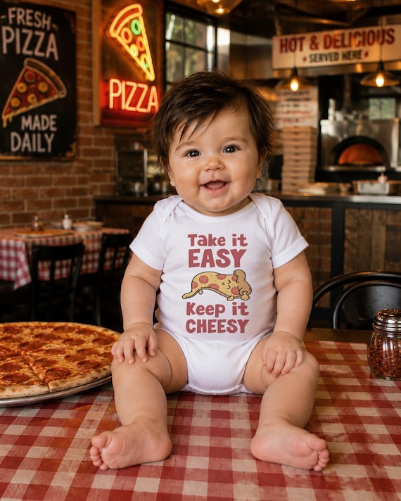 Pizza Baby Onesie®: Keep it Cheesy Funny Bodysuit