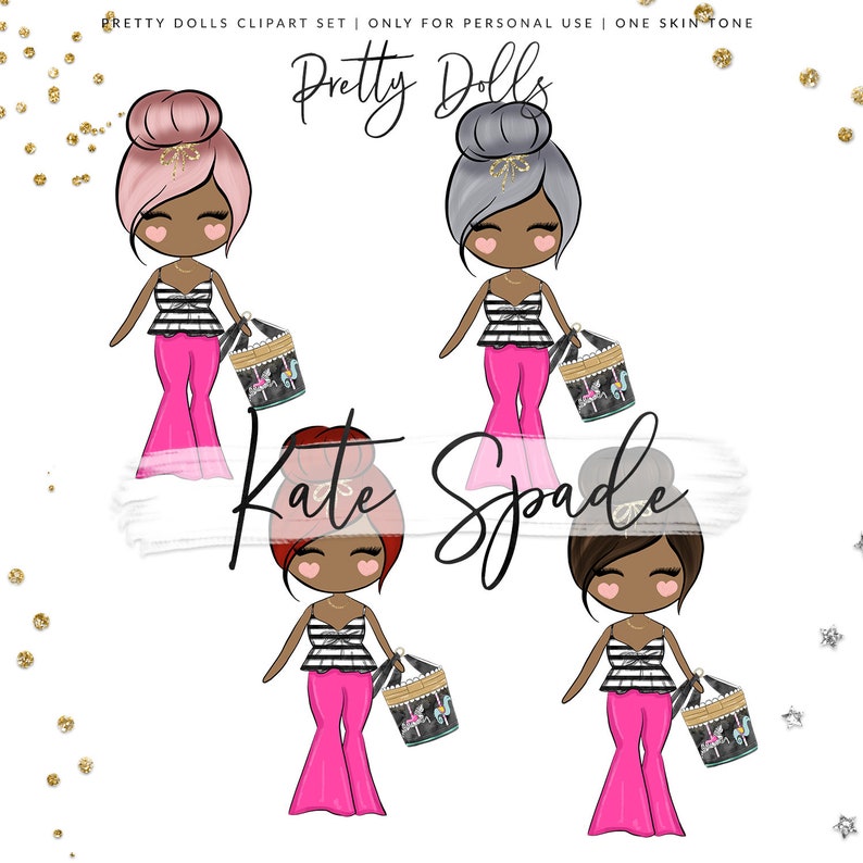 Fashion Girls Clip Art School Clipart Kate Spade Planner Etsy