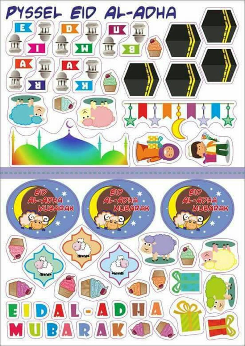 35 Pegatinas de Ramadán Mubarak Islam Floral Decoraciones Celebraciones Eid Regalo 347