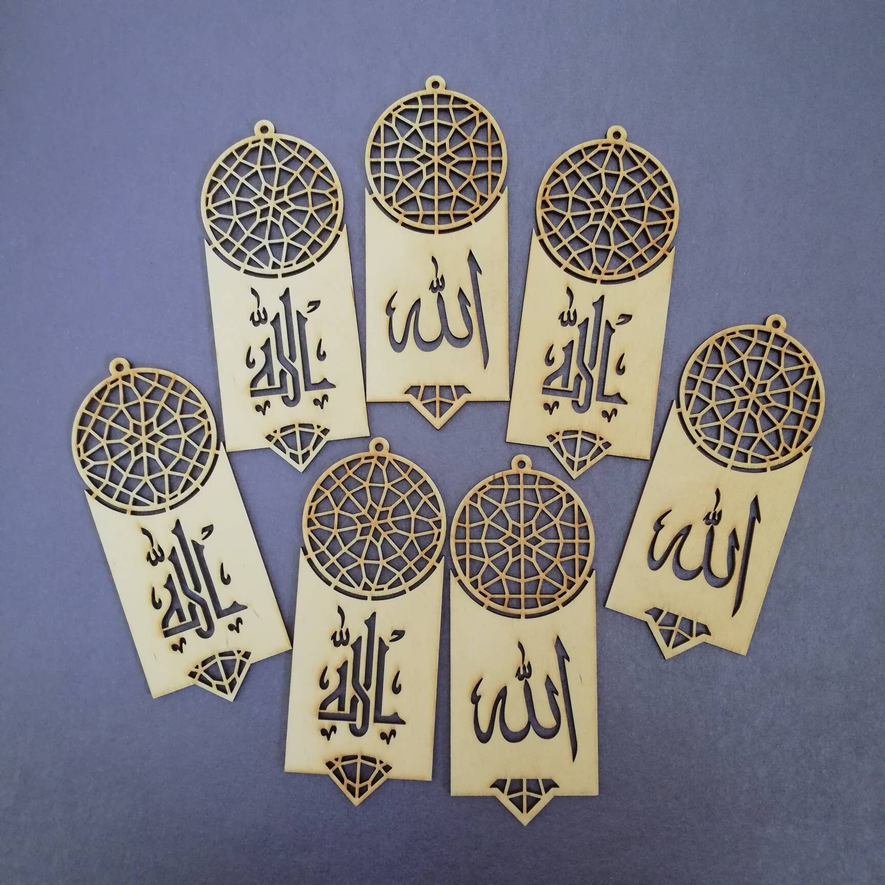 2pack Unpainted Islamic Car Hanging Muslim Car Decoration Etsy