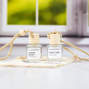 Relaxation Car Diffuser Set, Hanging Car Diffuser, Car Air Freshener, Car Accessories for Women, Non-Toxic Car Freshener, Car Freshie
