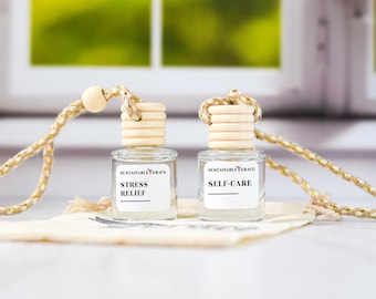 Relaxation Car Diffuser Set, Hanging Car Diffuser, Car Air Freshener, Car Accessories for Women, Non-Toxic Car Freshener, Car Freshie