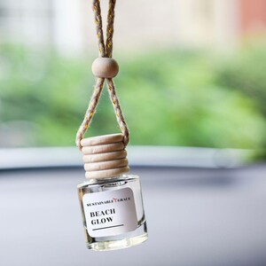 Beach Glow Non-Toxic Car Air Freshener, Coconut Scented Car Fragrance, Sun Tan Lotion Scents