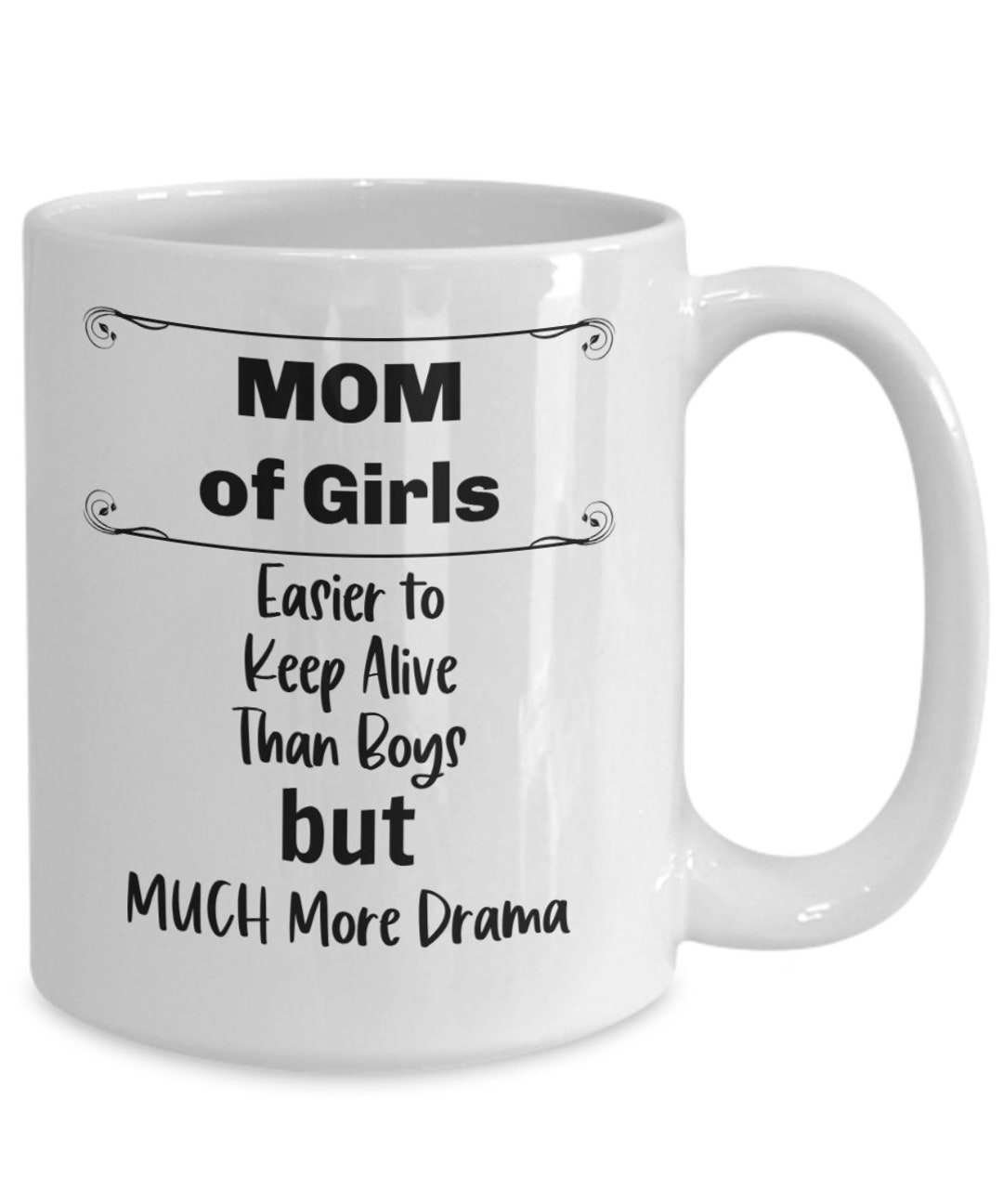 Gift for Mom of Girls, Funny Coffee Mug for Mom Gift for Birthday
